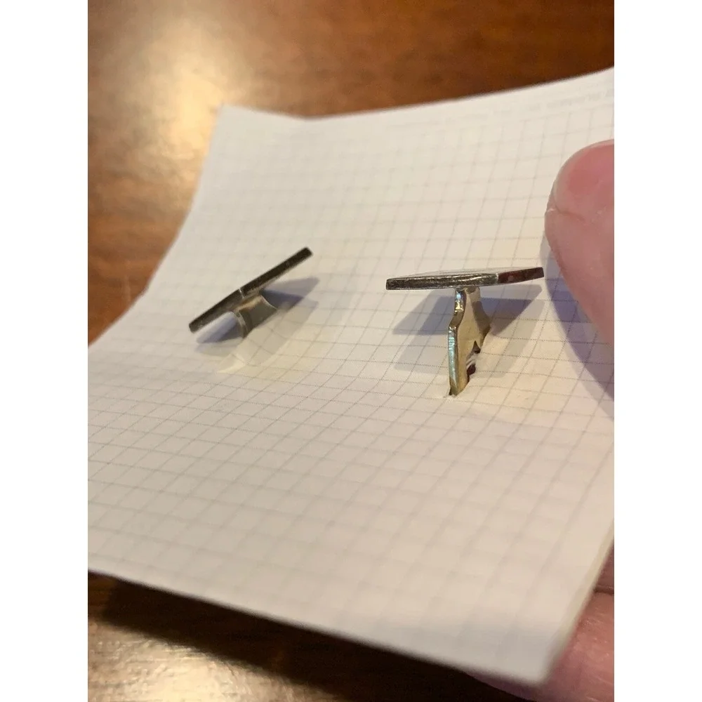 Pair Of Abstract Silver/Black Cufflinks Made In Mexico (TD)